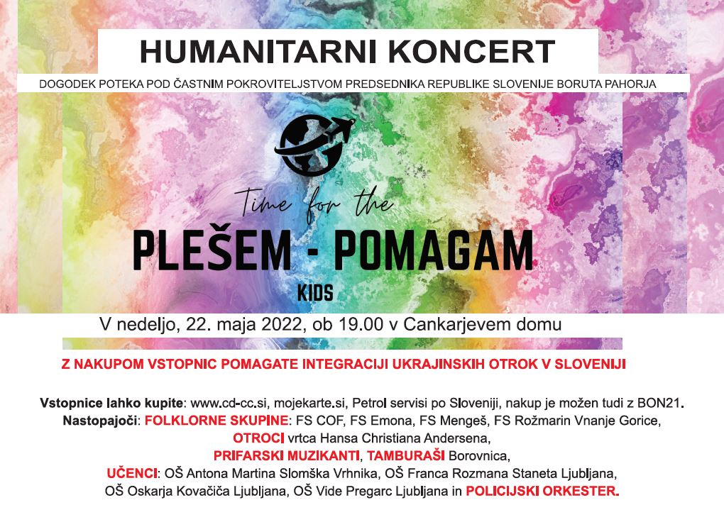 HUMNITARNI KONCERT  PLEŠEM - POMAGAM