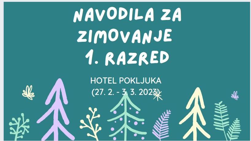 ZIMOVANJE 1. RAZRED POKLJUKA 2023